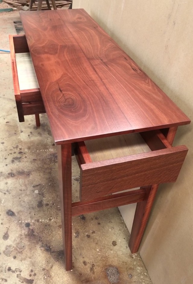 Jarrah hall table by Andrew Kristoffersson Handkrafted